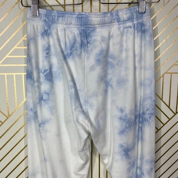 SoulCycle‎ Tie Dye Joggers Blue/White Tie Waist - Picture 9 of 12